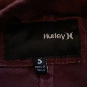 Red/Velvet color jean zip up hoodie